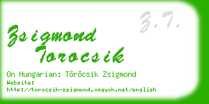 zsigmond torocsik business card