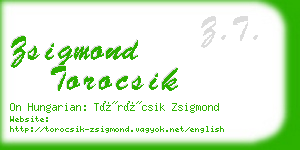 zsigmond torocsik business card